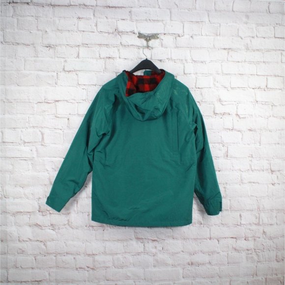 LL Bean '82 Green Nylon Wool Lined Original Baxter State Hooded Parka S - Picture 8 of 9